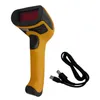 Newest Black Yellow ABS PC Antiknock design USB 2 0 Handheld Barcode Reader Laser Bar Code Scanner for POS PC275G