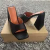 Sandales D'été Femmes Pompes Orange Noir Triangle Talon Épais Sandales Pantoufles Sexy Rue Femme Talons Hauts Parti Peep Toe Chaussures Habillées L230720