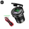 Outros Carregadores de Baterias À Prova D' Água 18W Tipo C Tomada PD Carregador Rápido Com ON OFF Interruptor de Alimentação 12V 24V Carregamento Rápido 3.0 USB SUV Car Charger x0720