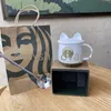 414 ml Starbucks Cup luksusowe kiss z pokrywkami i łyżką ceramiczne kubki małżeńskie pary rocznicowy mermaid brązowy produkt Medalion 287L