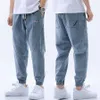Jeans män 2020 Nya lösa harembyxor tvättade denim fyra säsong utomhus manliga streetwear mode komfortbyxor jeans para hombre x266g