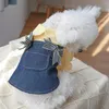 Abbigliamento per cani Bellissimo vestito per animali domestici Colletto per bambole Dress-up Traspirante Cat Bowknot Denim Princess