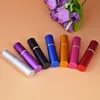 Free Shipping 12pcs Hot Pump Empty Perfume Sprayer Bottle 5ml 10ml Aluminum Glass Anodized Compact Fragrance Mini Spray Scent-Bottles Lnaqc