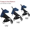 Stroller Parts Accessories 3pcs/set 175° Adjustable Canopy Cover Seat Cushion Stroller Accessories For Yoya /babythrone YOYO Pram Sunshade Seat Mattress 230720