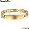 Trendsmax Baby Armband Gold Filled Figaro Chain Smooth Bangle Link ID Armband Voor Baby Kind Jongens Meisjes 5mm 11 5cm KGBM102790