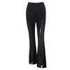 Jeans pour femmes Pantalons Mode Y2k Style People Bright Flash Design Girl Sexy Hollow Perspective Slim High S Femme