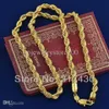 Whole - ed Splendid 14k Real Yellow Gold Filled Halskette Rope Link Chain GF Jewelry Herren oder Damen 60cm 4mm breit309Q