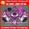 Kit de carenagem de 7 presentes para YAMAHA YZFR6 1998 1999 2000 2001 2002 YZF600R YZF R6 98 99 00 01 02 carenagens G2p roxo branco motorcy294e