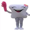 2018 dente sorridente de alta qualidade mascote de dentista fantasia festa vestido adulto presente 253O