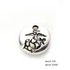 New Design United States Marine Corps Round Disc Pendant USMC Charms Bracelet Accessories For DIY Jewelry Making189w