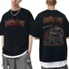 T-shirts pour hommes Anime tronçonneuse homme Denji Pochita diable graphique à manches courtes hommes décontracté surdimensionné T-shirt unisexe Manga noir Streetwear