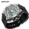 Relojes de pulsera SANDA Brand Reloj digital Led Light 2Time Sport Cronómetro Reloj de pulsera para hombre Luxury Countdonw a prueba de golpes para hombre con fecha 230719