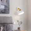 거실 침대 옆의 장식 산업용 철광을위한 현대 반 라운드 판매 벽 램프
