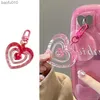 Koreansk kreativ akryl gotisk y2k kärlek hjärthänge söt snygg nyckelring present mobiltelefon tillbehör väska nyckel dekoration l230619