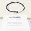 MG0148 Whole Ntural Lapis Lazuli Anklet Handamde Stone Women's Mala Beads Anklet 4 mm Mini Gemstone Jewelry198E