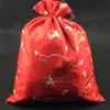 30 stks Borduren Fruit Reizen Schoen Opbergvak Satijnen Doek Trekkoord Grote Gift Pouch Lavendel Spice Thee Snoep Verpakking Bag315q