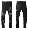 designer Jeans Mens Denim Embroidery Pants Fashion Holes Trouser US Size 28-40 Hip Hop Distressed Zipper trousers For Male Top Sell U9t4#