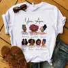 Dieu féministe dit que vous êtes une fille noire T-shirt à manches courtes imprimé fille