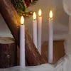 Lot de 9 bougies LED blanc chaud scintillement longue bougie sans flamme minuterie à distance bougies coniques nouvel an décoration bougie H1222182h