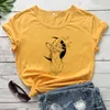 Celestial Moon Cat Witch T-shirt Aesthetic Women