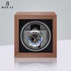 Horlogeboxen Cases Watch Winder Box Automatische Houten Single Watch Box Geschikt voor Mechanische Horloges Automatisch Draaien Rotatie Motor Box Hout 230719