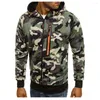 Hommes Hoodies Hommes Camouflage Zipper Pull À Manches Longues Sweat À Capuche Sweats Uni Unisexe Mince À Capuche Hommes Polaire