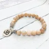 MG0509 8 mm A Grade Sun Stone Ohm Bracelet Energy Protection Bracelet Psychic Attack Strength Support Bracelet Whole254C