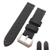 New HQ Genuine Leather Thick Black Or Brown Watch Band Strap 22mm 24mm 26mm316o