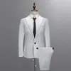 Costumes pour hommes Blazers blanc formel personnalisé mariage smoking décontracté hommes affaires dernière mode dîner bal 3 pièces Blazer gilet 267z