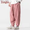 Мужские штаны Zongke Corduroy Mens Pants Hip Hop Harem Pants Men Clothing Mens Bunders Jogger Harajuku Sweathants 2020 Новый M-5xl1 Z230720