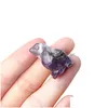 Stone Natural Carving 1 Inch Little Bird Crafts Birdie Ornaments Rose Quartz Crystal Healing Agate Animal Decoration Drop Del Dhgarden Dhvfv