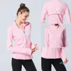 2023-Fitness Wear Womens Yoga Outfits Sportswear Cardigan esterno Giacche Abbigliamento outdoor Casual Adulto Corsa Esercizio Manica lunga Stand collar