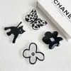 Korean High Quality Cute Cat Butterfly Flower Foldable Elastic Mobile Phone Bracket Finger Ring Talk Smart Universal Accessory L230619