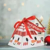 Geschenkverpakking 50 stuks Stijlvolle verpakking Rood lint Lichtgewicht Kerst Driehoek Papier Jaar