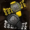 Automatyczne zegarki mechaniczne Richares Mark Huafei Zegarek Mechaniczny Zegarek Mechaniczny Męski 2023 Nowy styl beczki Trend dominujący wszechstronny zegarek