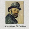 Paisagem Abstrata Arte em Tela Auto-retrato 1887 Paul Cezanne Pintura a óleo Arte impressionista feita à mão