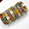 Bangle Natural Ocean Agate Stone Beads Armband Gemstone Jewelry Bangle For Women for Man for Gift Wholesale 230719