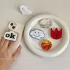 Korea Cartoon Cute Finger Holder Griptok Socket Ring Mobile Stand Grip Tok Rotatable Cellphone Support Smart phone Accessories L230619