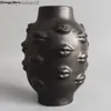 Vases Nordic Ins Style Creative Personality Face Vase Modern Minimalist Lips Ceramic Floral Home Bar Bookstore Decoration Ornaments 210409 Z230720