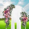 Decoratieve bloemen huwelijksboog opknoping handgemaakte bloemen swag achtergrond kunstmatig
