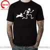 Mannen T Shirts Grappige Schedel Ontwerp Shirt Mannen Deppen Skelet Dab Hip Hop T-Shirt Zwart Harajuku Kleding Streetwear Tees