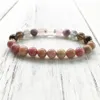 Relief Stress & Anxiety Bracelet 7 Crystals Healing Wrist Mala Beads For Daily Gratitude Rhodonite Beaded Strands325n