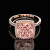 Küme halkaları oevas lüks% 100% 925 STERLING STERLING STERLING MOISSANITE MORGANITE TEŞİL DÜNYA NİSA YÜZEYİ YÜKSEK MİDERLER WHO256S