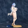 Anime Manga 24cm Genshin Impact Anime Figure Ganyu Sexy Girl Figure Ganyu Swimsuit Action Figure Model Doll Toys for Children Christmas Gift