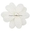 Hair Accessories 8.9Cm Pearl Bows With Ribbon Clips For Girls Kids Boutique Layers Bling Rhinestone Center Hairpins Drop Delivery Ba Dhesl