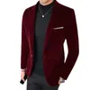 Men's Suits Blazers 5XL Autum Velvet Wedding Dress Coat Mens Blazer Jacket Fashion Casual Suit Stage Business Costume Homme 230720
