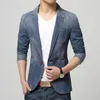 Spring Fashion Brand Men Blazer Trend Jeans Suits Casual Suit Jean Jacket Slim Fit Denim Men's & Blazers162W