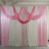 Décoration de fête 3Mx3M Design rideau de paillettes de fond de scène de mariage avec Swags Birthday315a