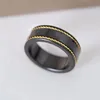 Guldmanens kvinnors designer ringer vit svart keramisk ring lyxiga män smycken charm vänskap mode bröllop party christ258k