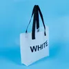 HBPPVC environment-friendly packing bag Transparent plastic tote bag White web celebrity shopping bag262c